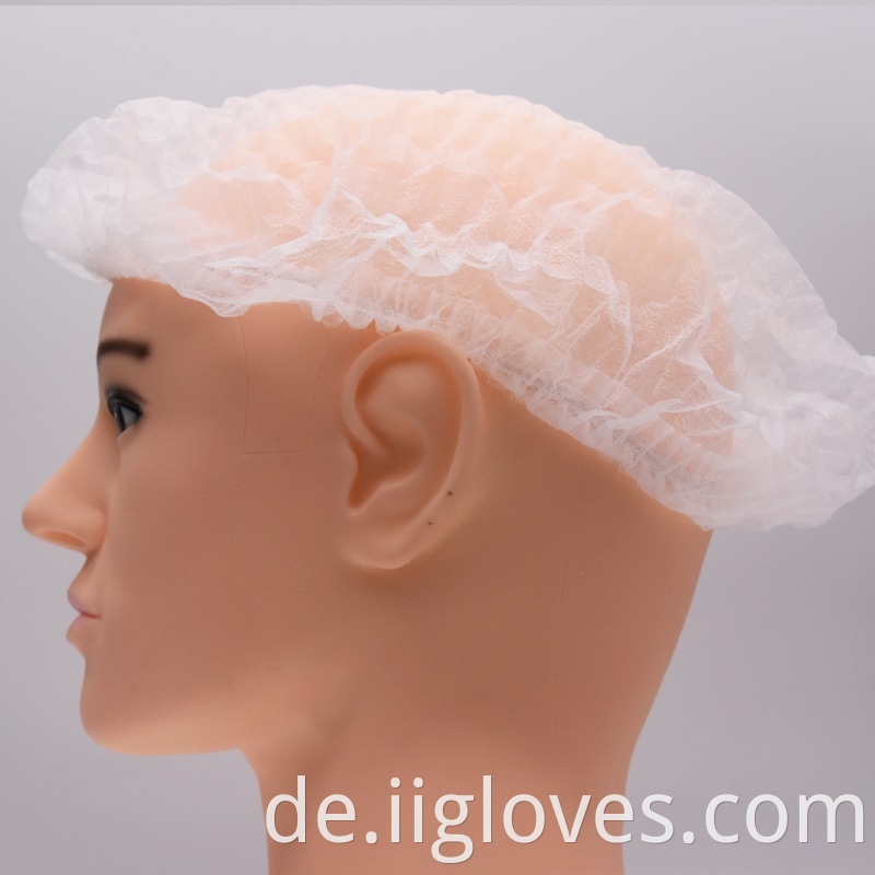 Nicht gewebte Clip-Kappe Single/Double Elastic Hairnet Anti-Staub Nicht gewebter Bouffant Cap mit 18 '', 19 '' und 21 '' ''